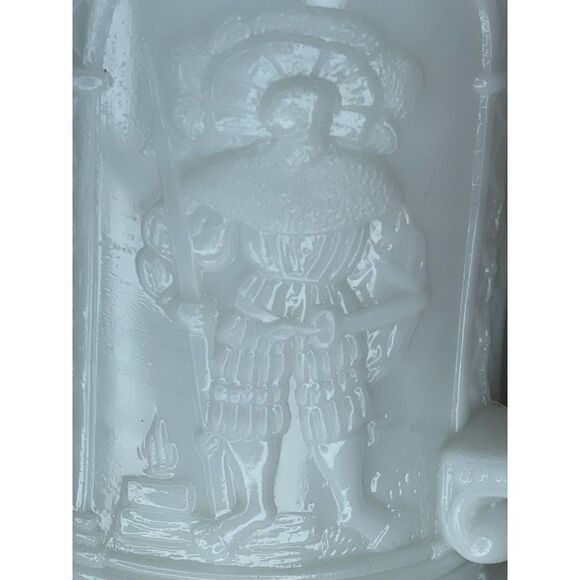 Vintage 1910 Westmoreland Milk Glass Stein Troubadour Pattern - Picture 8 of 11